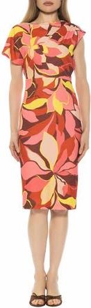 Alexia Admor Althea Sheath Dress in Pink Multi at Nordstrom Rack, Size X-Small