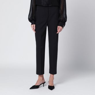 Max Mara Black slim gabardine trousers