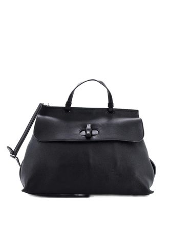 Gucci Bamboo Daily Top Handle Bag Leather Large satchel - Zwart