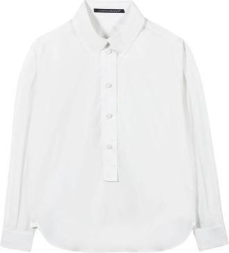 Luisa Cerano Sportieve Tuniek Blouse - Dames - Overhemden - Wit - M - Katoen - Overhemden
