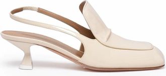 Sportmax White Patent Leather Pevera Chanel Pumps