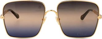 Chloé Occhiali da sole Aly squadrati - Oro