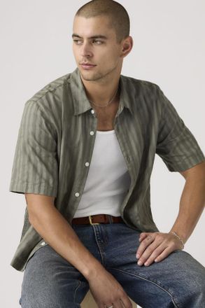 Levi's Camicia squadrata a manica corta Lama - Uomo - XL - Verde / Mulled Basil