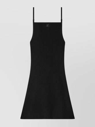 Courrèges knit square neck mini dress