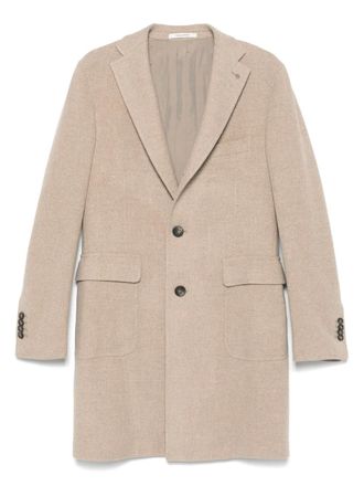 Tagliatore single-breasted coat - men - Polyamide/Virgin Wool/Cupro - 48 - Neutrals