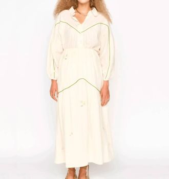 Mirth Brighton Midi Skirt In Lime Jamdani