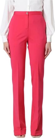 Pinko Pragmatico Pantalone Punto Milano - Dames - Straight fit broeken - Rood - L - Broeken
