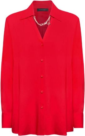 Elena Miro Dames, Blouses & Shirts, Rood, Maat: 6XL