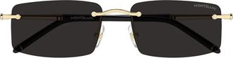 Montblanc Sunglasses Mb0443 S 001 Gold/Dark Gray Men