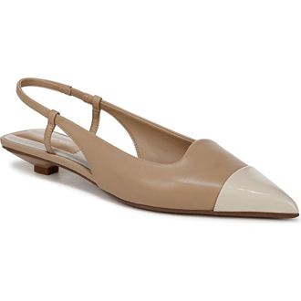 Franco Sarto Palmira Slingback Pointed Toe Pump - Wide Width Available in Beige at Nordstrom Rack, Size 8.5