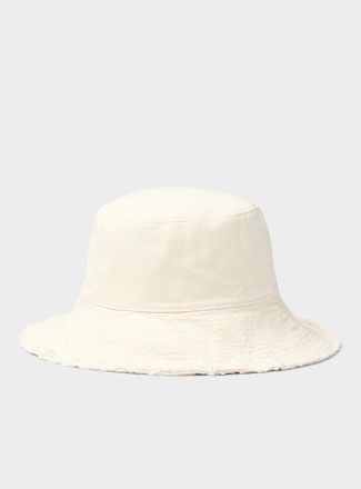 Le 31 Mens Distressed-effect-trim bucket hat Imported from Seoul