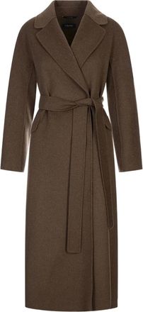 Max Mara Drap Coat - Dames - Jas met riem - Bruin - 2XS - Wol - Jassen