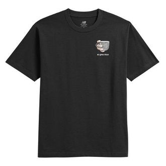 New Balance Hombre Grey Days Coffee Oversized T-Shirt en Gris, Algod&oacute;n, Talla 2XL