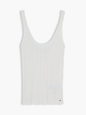 Tommy Hilfiger Camiseta de tirantes en punto Pointelle slim