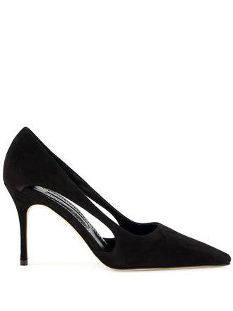 Manolo Blahnik Pumps con cut-out 90MM - Nero