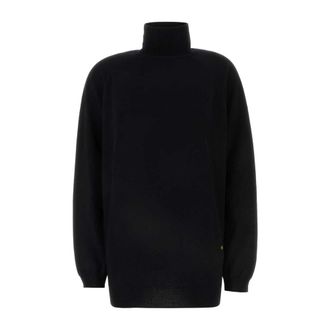 Moschino Zwarte wollen trui - Dames - Coltruien - Zwart - 2XS - Wol - Truien & Vesten