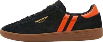 Patrick Mens Monaco Su&egrave;de Cupsole Sneakers (Zwart/Oranje)