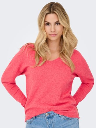 Only ONLRICA LIFE L/S V-NECK PULLO KNT NOOS Materialmix, regular fit