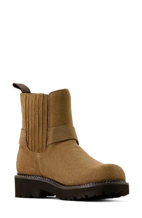 Ariat Fatbaby Harness Chelsea Western Boot in Tan Suede at Nordstrom, Size 8.5