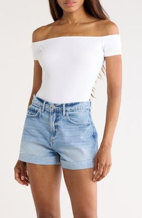 L'agence Adana Off the Shoulder Bodysuit in White at Nordstrom Rack, Size Xx-Large