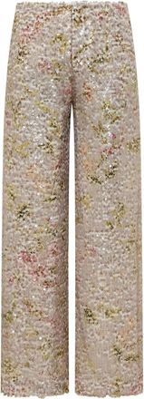 Alberta Ferretti Multicolor Embellished Regular Pants