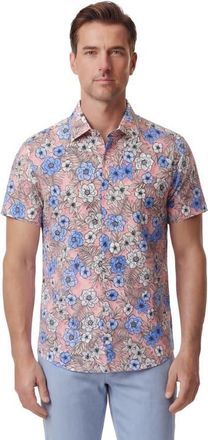 Lords of Harlech Tropical Mix Mens Printed Button Up Shirt in Tropical Mix Coral at Nordstrom, Size Xx-Large