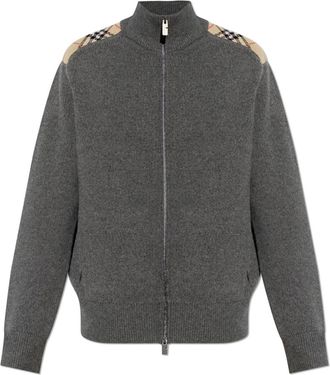Burberry Jamie Wool Cardigan - Heren - Vesten - Grijs - S - Wol - Truien & Vesten