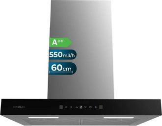 Cecotec Cecotec Campana Extractora 60 Cm Tipo T Bolero Flux Tt 605500 Glass Black A++. 70w, Frontal Cristal Negro, Bajo Consumo, Succi&oacute;n 550m3/h, Control T&aacute;ct
