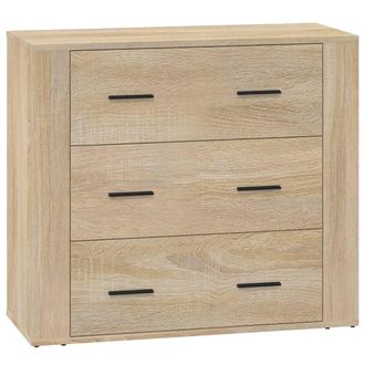 vidaXL Aparador Madera Contrachapada Color Roble Sonoma 80x33x70 Cm Vidaxl