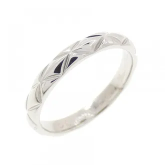 Chanel Platinum Platinum 950 Band Ring (Pre-Owned)