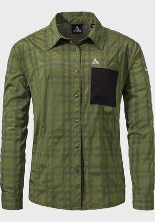 Sch&ouml;ffel Outdoorbluse SCH&Ouml;FFEL Bike Blouse Style Jalpuh WMS, Damen, Gr. 36, gr&uuml;n (6737, gr&uuml;n), Oberstoff: 81% Polyester 14% Nylon 5% Elasthan, bequem, V-Aussch