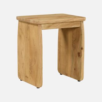 Sweeek Mesita De Noche, Mesa Auxiliar Ex&oacute;tica De Madera De Acacia
