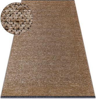 RugsX Rugsx - Alfombra Florence 24021 Un Color, Glamour, Tejido Plano, Flecos - Beige Obscuro Beige 118x170 Cm