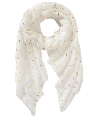 Heekpek Women Ladies Long Scarf Wrap Shawl Fashion Butterfly Bird Print Lightweight for Autum Spring,White+dragonfly,180cm