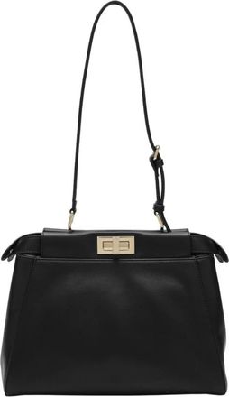 Fendi My Peekaboo Medium - Dames - Schoudertassen - Zwart - ONE Size - Katoen - Tassen