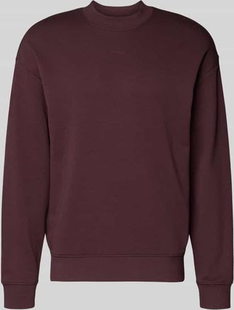 HUGO BOSS Regular Fit Sweatshirt aus reiner Baumwolle Modell DAPOCREW in Bordeaux, Gr&ouml;&szlig;e XXL