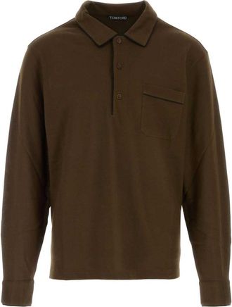 Tom Ford Brown Full Sleeves Polo