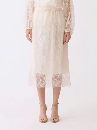 Fabiana Filippi Lace Midi Skirt