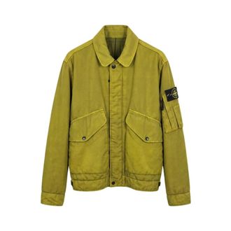 Stone Island Jassen, Heren, Groen, M, Katoen, Cotton Canvas Ghost Field Jacket