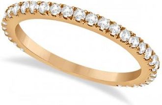 Allurez Diamond Eternity Wedding Band for Women 14K Rose Gold Ring (0.47ct)