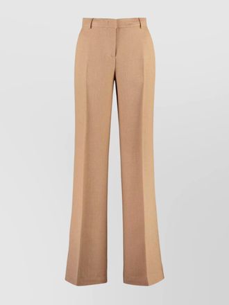 パンツ Etro Cream Silk Twill Palazzo Pants Etro Cream Silk Twill Palazzo Pants Straight | THE LIST