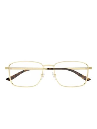 Gucci logo debossed-arm frames - Gold