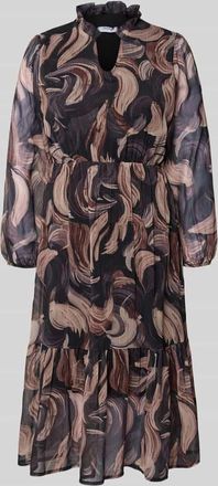 Zabaione Midikleid mit V-Ausschnitt Modell Za44raa in Black, Gr&ouml;&szlig;e XXL