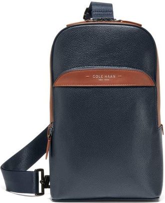 Cole Haan Damon Leather Sling in Navy Blazer/new British Tan at Nordstrom
