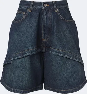Loewe Paneled denim Bermuda shorts