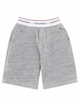 Dsquared2 Oversize Logo Repeated Waistband Shorts