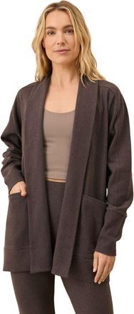 Pact Organic Cotton Airplane Wrap Cardigan in Chocolate Heather at Nordstrom, Size Small
