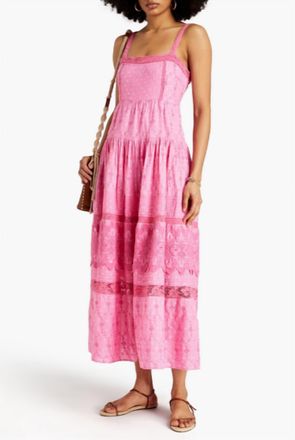 LoveShackFancy Camisha Cotton Maxi Dress In Pink