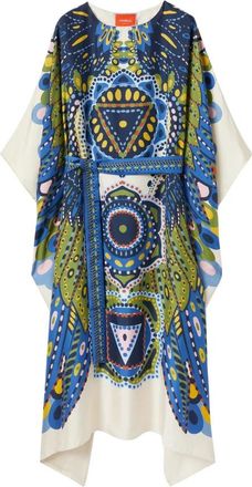 La DoubleJ Square Kaftan - Dames - Maxi kleedjes - Veelkleurig - XS - Leer - Kleedjes