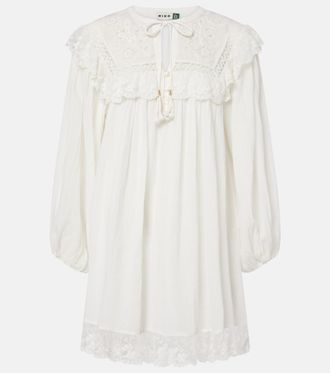 Rixo Inez embroidered cotton minidress